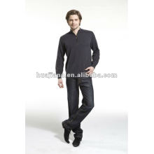 Luxury Men's winter cashmere sweater coat with zipper